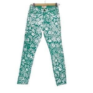 DVF loves Current Elliott Skinny Jeans with white stencil print Size 25
